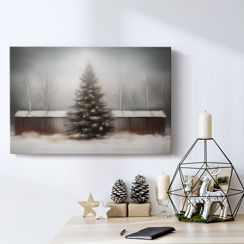 Art des Fêtes de Noël - Toile tendue avec châssis - Série 3-XLI, H 16 po x l 24 po
