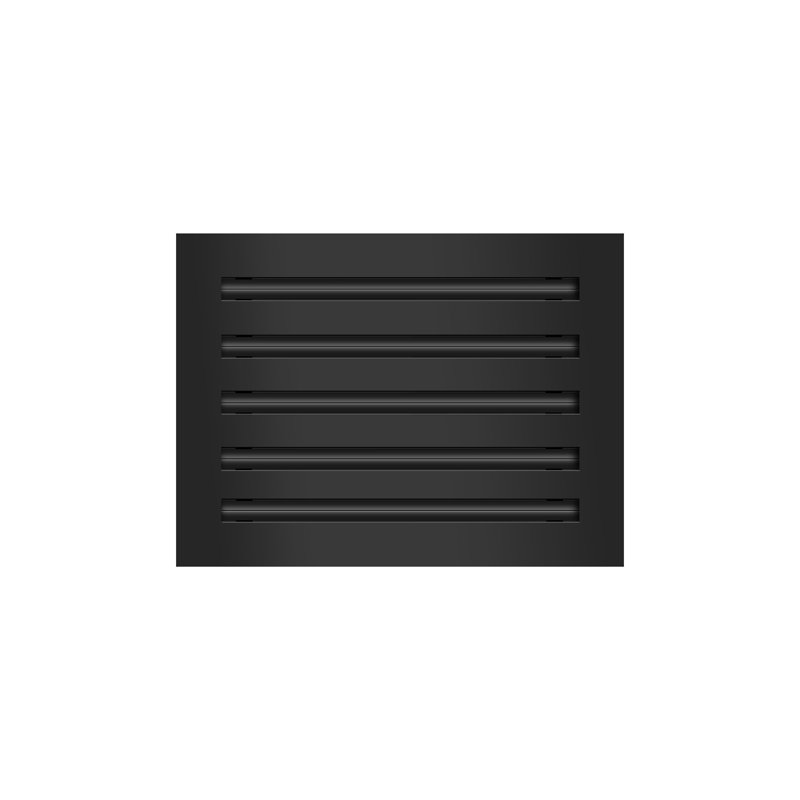 Buildmart - Couvercle de ventilation moderne noir 12 x 10 - Diffuseur linéaire standard - Grille de registre