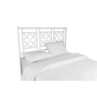 Lattice Back Open-Frame Rattan Headboard
