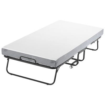 Lit pliant portatif 38 po x 38 po avec 5 matelas, simple pour adultes, structure en mousse souple, facile à nettoyer