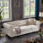 Chesterfield sofa in linen fabric-1395944013