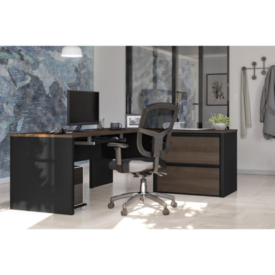 Ensemble de bureau d'ordinateur en L 1 pièce Aurea
