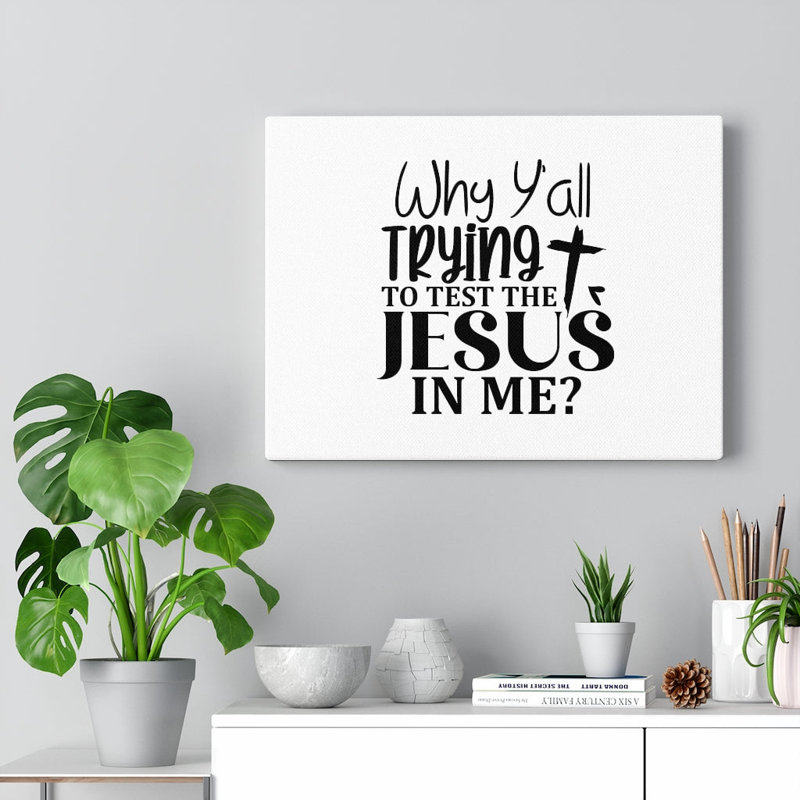 Jesus In Me - Wrapped Canvas Print, 28cm H x 36cm W