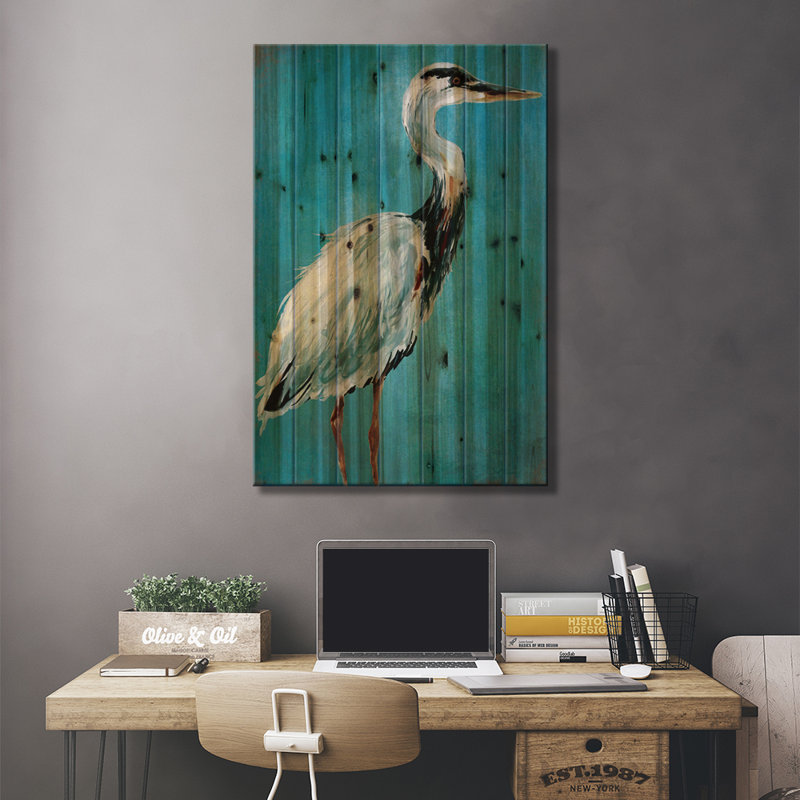 " Great Blue Heron I ", 40" H x 26" W x 1.5" D