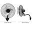 Ventilateur mural, ventilateur suspendu mural de 18 po oscillant, 3 vitesses, longue distance de circulation d'air, angle de rotation réglable, mécanique puissant pour l'industrie, commercial, garage, atelier, gymnase