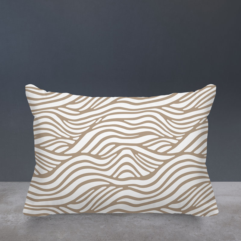 Barnon Reversible Throw Pillow, Beige, 14"H x 20"W