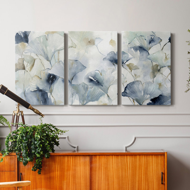 " Glorious Ginkgo " 3 - Pieces, 40" H x 30" W x 1" D