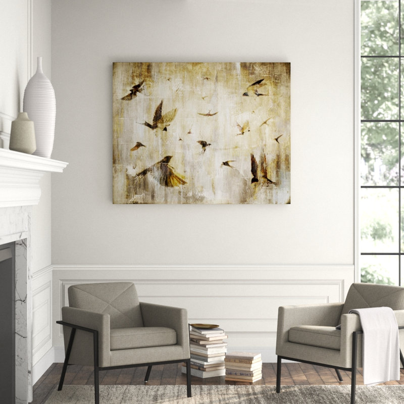 Sunset Flight Print by Zoey Riley, Knife Gel, 47" H x 59" W  x 1.5" D