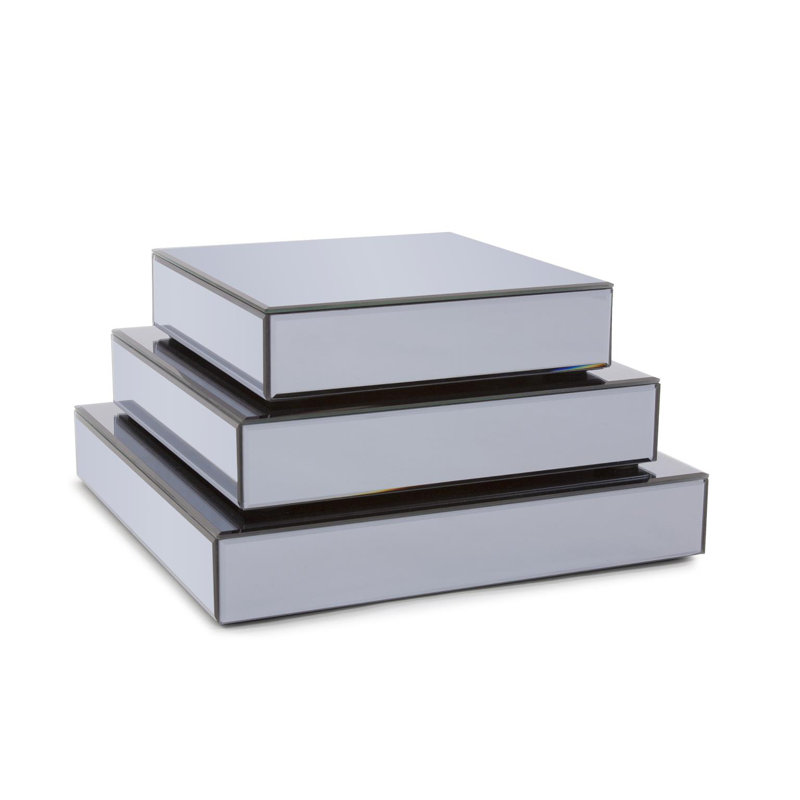 Grigio Mirrored Set of Three Platforms