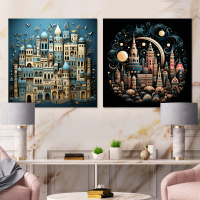 Islam Eid Festivities In The City I - Islam Wall Decor Set Of 2