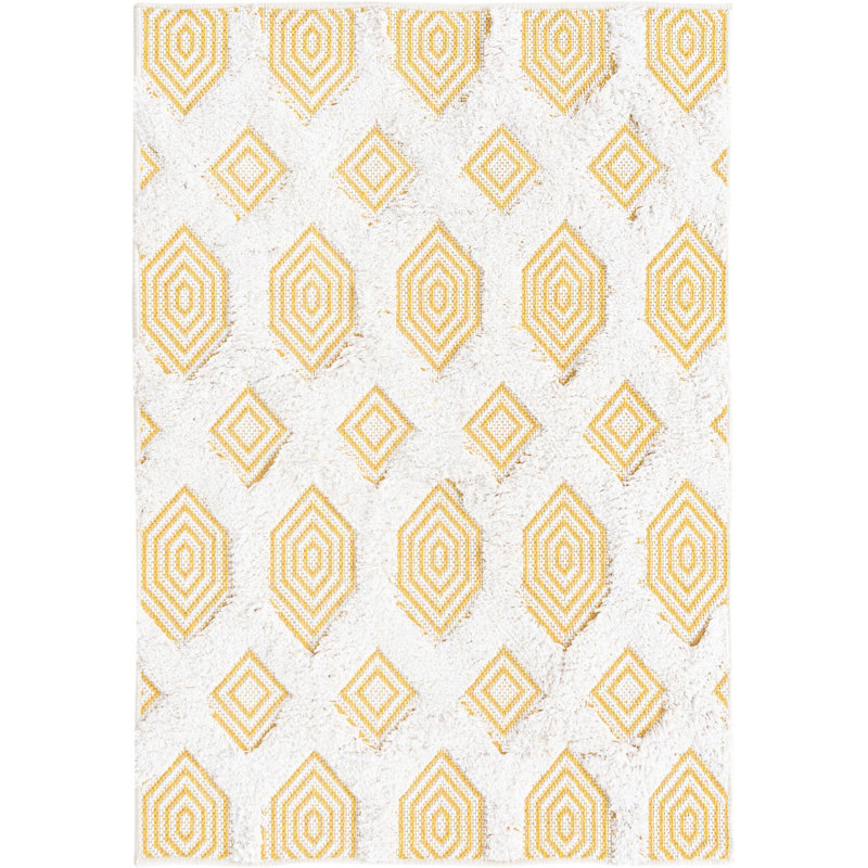 Jordalier Cotton Geometric Indoor Rug, Rectangle 2'3" x 3'