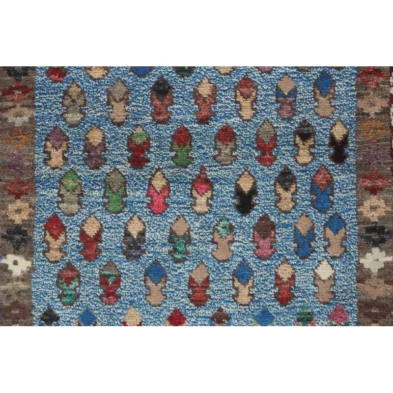 Geometric Hand Knotted 86cm X 135cm Area Rug