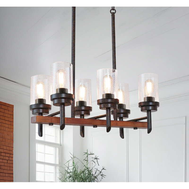 Luminaire suspendu industriel 6 lumières