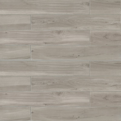 Refined 6" x 36" Porcelain Wood Look Floor Use Tile