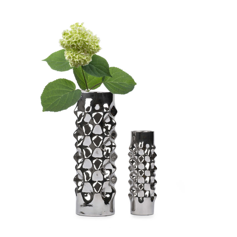 Gobourne Ceramic Table Vase, Silver