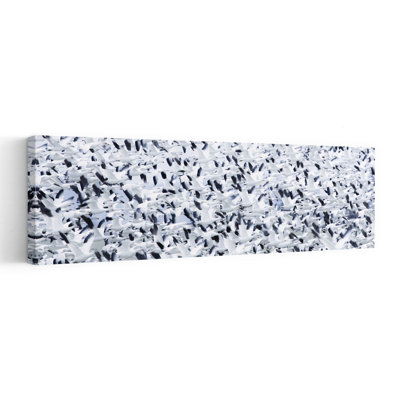 Snow Geese Migration Abstract Contemporary Bird Goose Nature Wildlife Wall Art