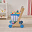 Teamson Kids - Little Helper Mr. Fresh Shopping Cart With Groceries - Blue