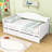Twin Size Wooden Daybed with Trundle-1957243654