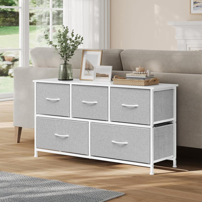 Chest of drawers with 5 drawers made of fabric; Chest of drawers; Sideboard