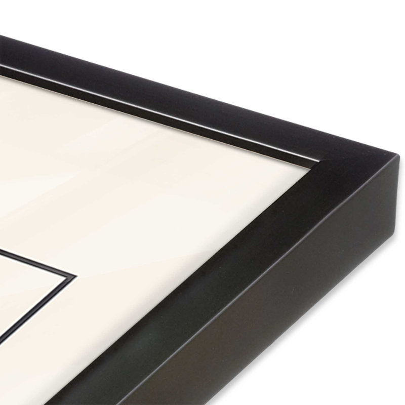 Bauhaus Grid & Balance, ensemble de 2 impressions dans un cadre, H 15,5 po x l 23,5 po x P 1,25 po, Cadre en zinc patiné