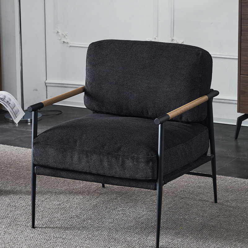 Chaise longue de loisirs en velours noir