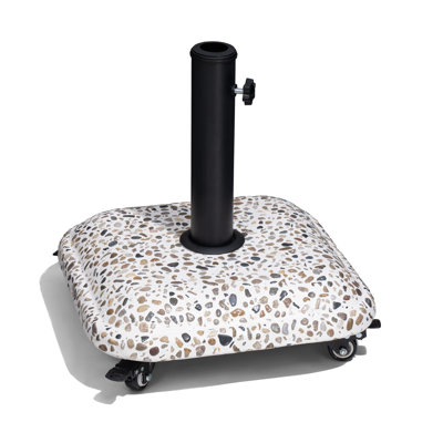 40 lb Base de parasol autoportante en béton avec roues