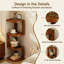 4 Tier Corner Book Shelf Wooden Freestanding Display Rack Bedroom Corner Nightstand