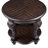 22'' Two Tone Round End Table,Solid Wood Sofa Side Table With Shelf,Living Room Corner Table Easy Assemble