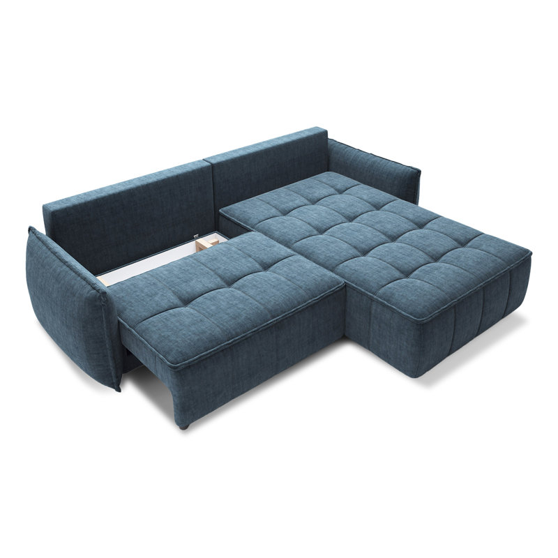 Bonella 4 Seater Sofa Bed, Dark Blue, Right Hand Facing