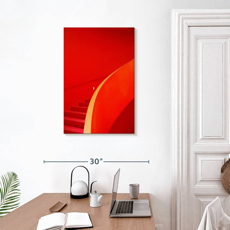 Lilie Red Staircase, 30" H x 20" W