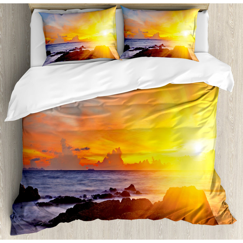 Coastal Polyester Duvet Cover, queen
