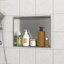 Niche de douche en acier inoxydable 19 po x 15 po, nickel brossé-730213248
