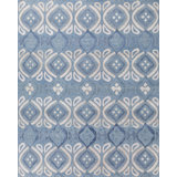 Bali Geometric Area Rug in Blue/Ivory