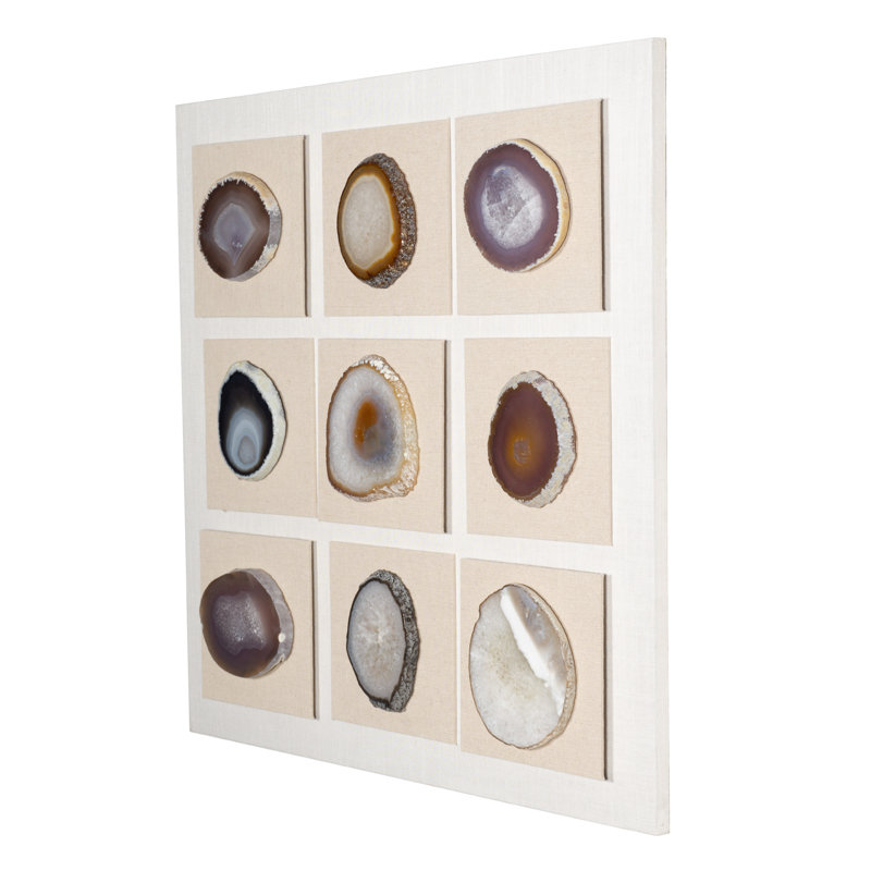 Assortiment de décoration murale tranche d'agate