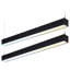 Réglette DEL linéaire en aluminium noir de 1,2 m (4 pi) avec lentille alvéolaire anti-éblouissement, température de couleur sélectionnable (3 000 K/4 000 K/5 000 K), intensité variable-133665196-133665195