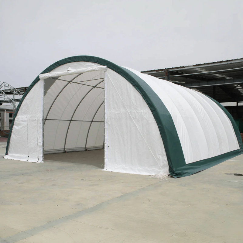 Abri de rangement à cadre en acier galvanisé 30 pi x 40 pi x 15 pi avec PE de 11 oz - 100% imperméable, résistant aux déchirures, pour usage commercial, industriel, auvent, industriel, commercial