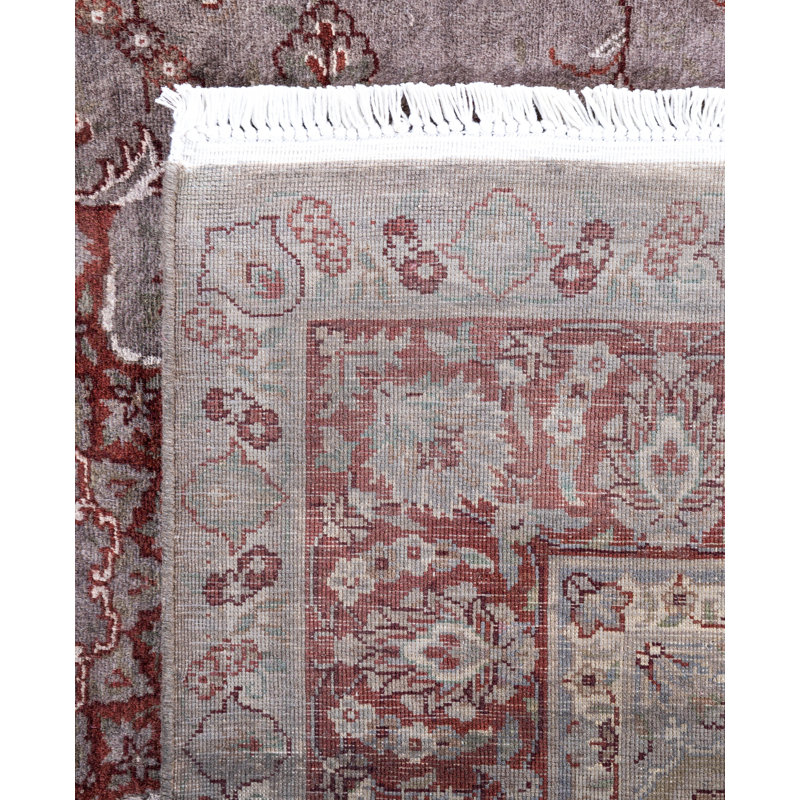Overdyed Hand-Knotted Wool Modern-Contemporary Brown Area Rug 4' 1" x 6' 0"
