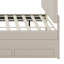 Lit plateforme double tapissier avec lit gigogne simple et 3 tiroirs-107635951