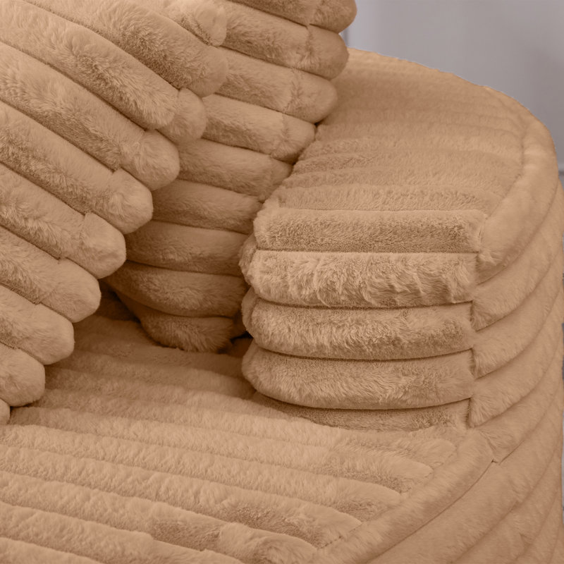 Upholstered Chaise Lounge, Coffee