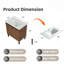 Meuble-lavabo 36 po avec lavabo, structure autoportante pour la stabilité, tiroirs à fermeture douce pour un fonctionnement silencieux-126233948