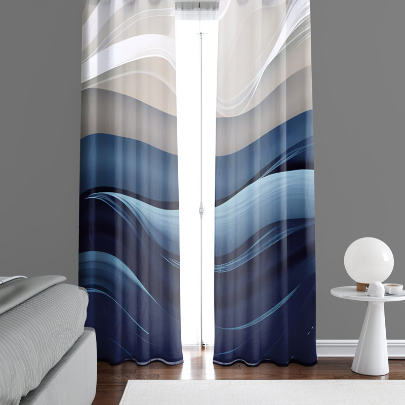 Paire de rideaux semi-transparents en polyester Detcho, L 40 po x L 52 po