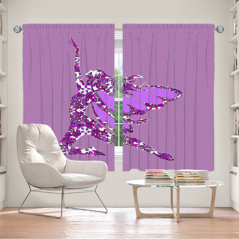 Paire de rideaux obscurcissant en polyester Corea, L 40 po x L 61 po, Mauve
