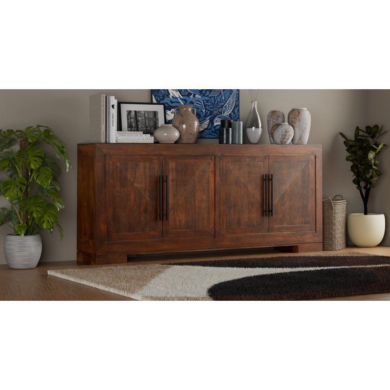 Josiane 102'' Solid Wood Sideboard, Brown