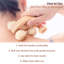 Rouleau de massage portatif en bois naturel - Six rouleaux à pointes