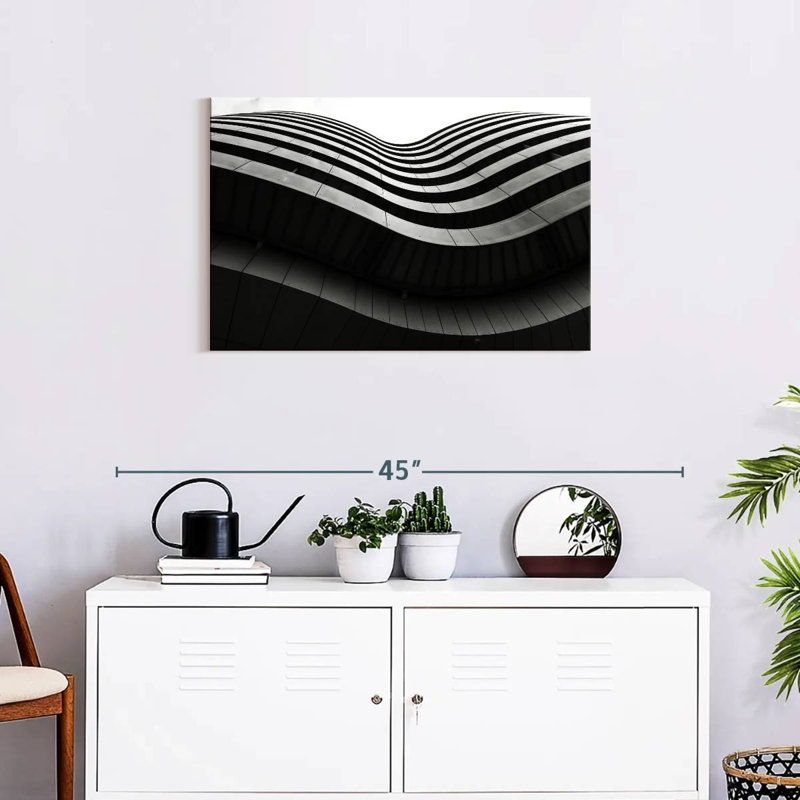 Wavy Building Exterior, 20" H x 30" W