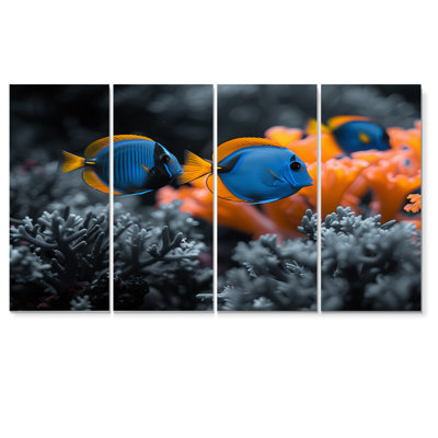 Blue Aquariums Oceanic Oasis Fish II - Aquariums Wall Art Print Set