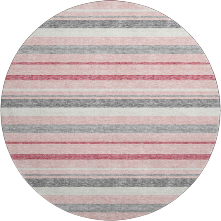 Premium Machine Washable Prisco Pink Rug