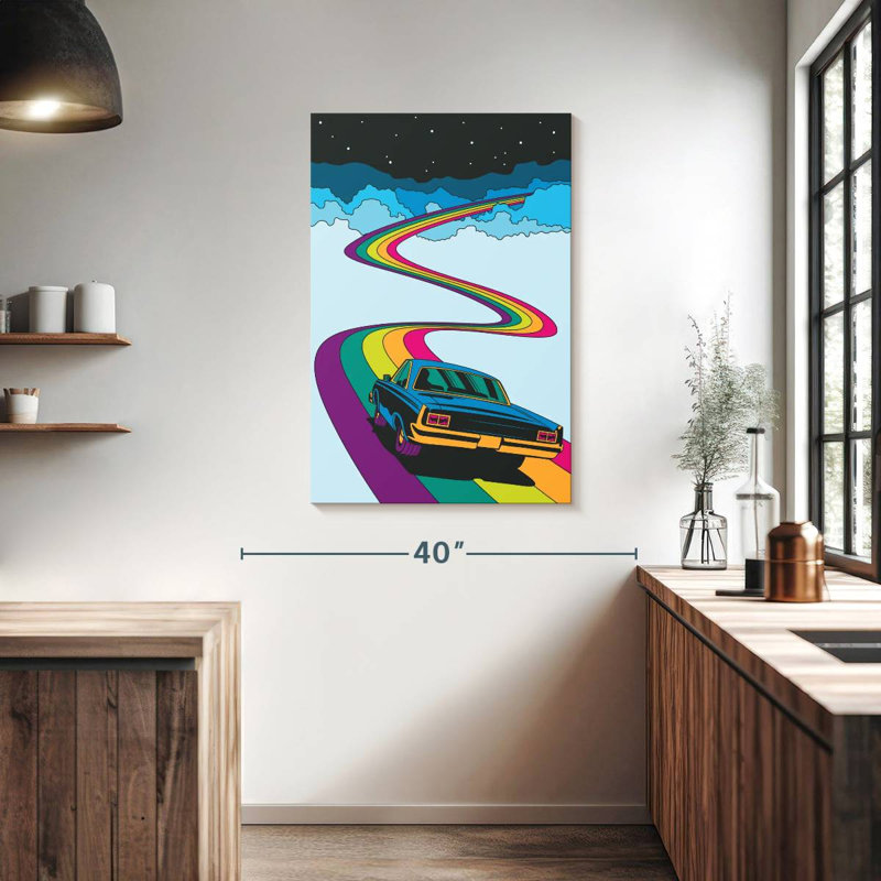 Mehar Rainbow Road Car, 39" H x 26" W