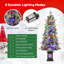 Arbre de Noël artificiel enneigé 4,5 pi avec 4,5 modes DEL blanc chaud