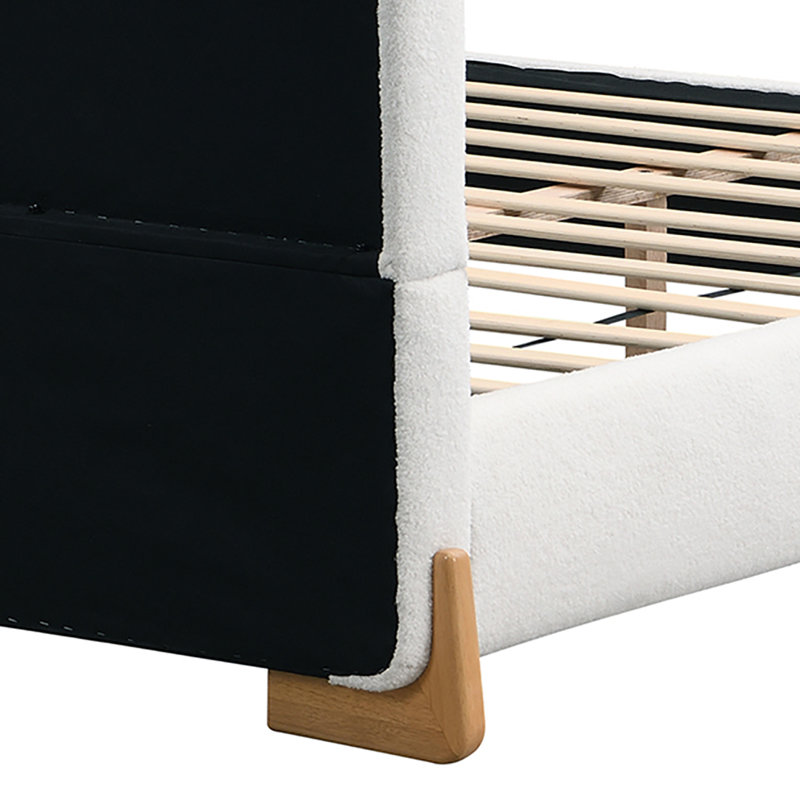 Grand lit plateforme tapissier Modern, Grand